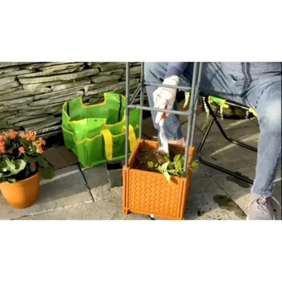 Ultimate Innovations 9.84" Wide 47pc Square Self-Watering Tower with Trellis  image {7}