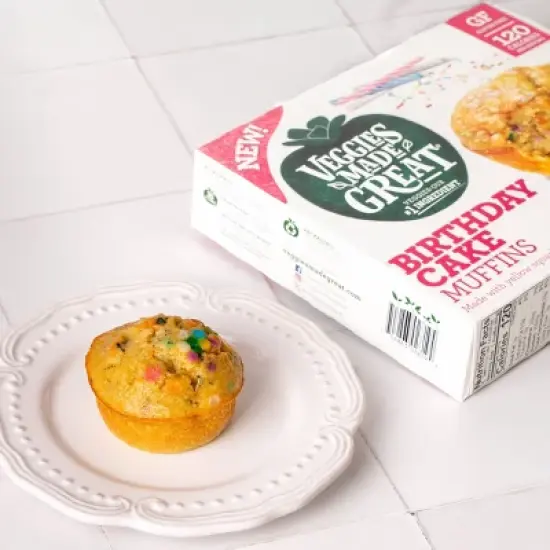 Veggies Made Great Frozen Gluten Free Birthday Cake Muffin - 12oz/6ct image {3}