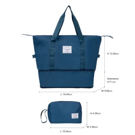 Gulches 5-Piece Expandable Hard PC Luggage Set, Dark Blue, TSA Lock, Lightweight Rolling Luggage image {6}