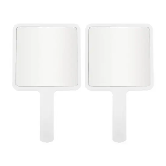 Unique Bargains Delicate Square Handheld Mirror 2 Pcs image {5}