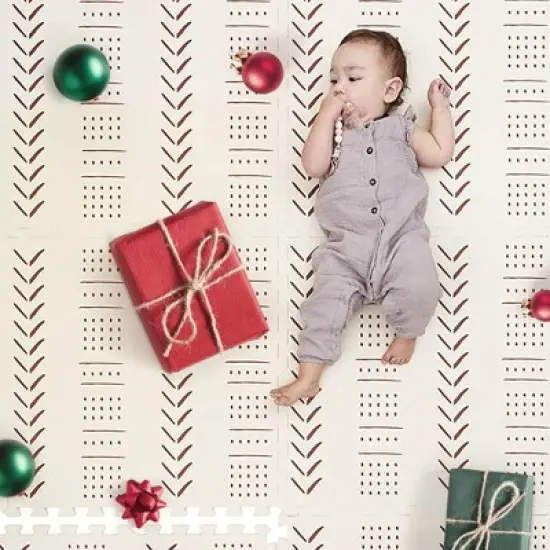 CHILDLIKE BEHAVIOR 71.65" x 71.65" Non-Toxic Soft Baby Play Mat, X-Large Gray image {1}