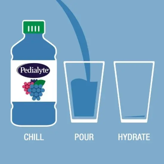 Pedialyte Advanced Care Electrolyte Solution Hydration Drink - Blue Raspberry - 33.8 fl oz image {8}