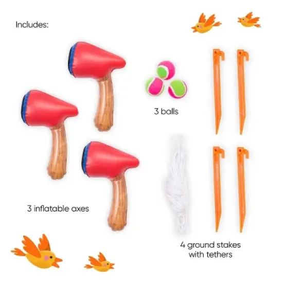 HearthSong Giant Double-Sided Inflatable Axe-Throwing and Ball-Toss Target Game for the Backyard or Basement image {5}