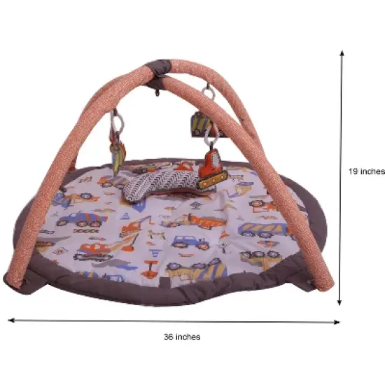 Bacati - Baby Activity Gyms & Playmats (Construction Grey/Yellow/Orange) image {5}