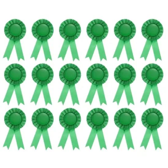 Unique Bargains Blank Rose Knot Award Ribbon for DIY Party Wedding Competition 18 Pcs image {3}