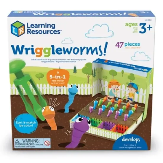 Learning Resources Wriggleworms! Fine Motor Activity Set, Ages 3+ image {3}