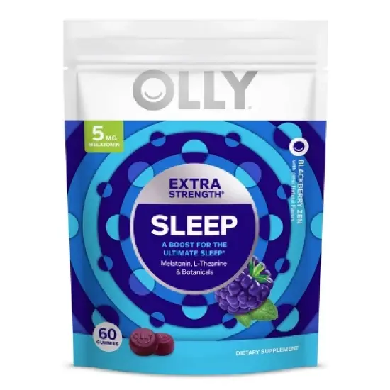 OLLY Extra Strength Sleep Gummies with 5mg Melatonin - Blackberry Zen image {8}