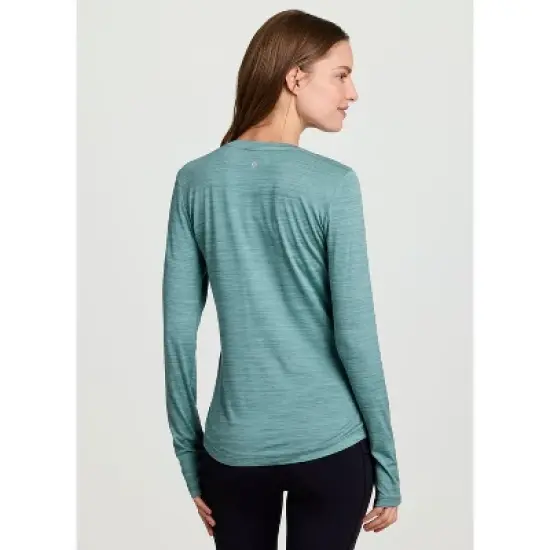 RBX Active Women's Athletic Fit Buttery Soft Quick Drying Long Sleeve Workout Top with Thumbholes image {1}