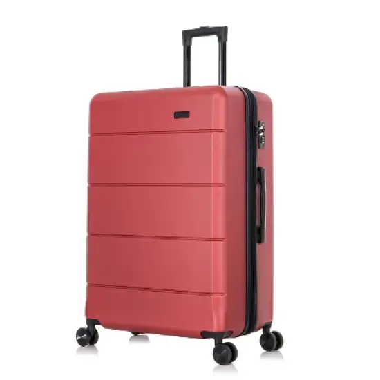 InUSA Elysian Lightweight Hardside Large Checked Spinner Suitcase image {23}