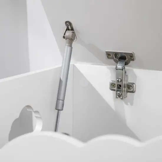 Modern Transitional Clouds Youth Toy Chest Trunks White - Saracina Home image {4}