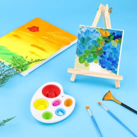 Aoibox Pack of 26 9 Inch Wooden Tabletop Easels Foldable Tripod Stand for Canvas Art Crafts Display Portable Holder image {1}