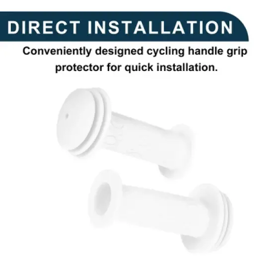 Unique Bargains Bike Handlebar Grips Covers 3.74" White 1 Pair image {5}