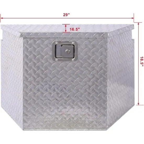 Utility Toolbox with Secure Locking System Lightweight High Strength Large Storage Space Tool Cabinet 29 x 16.5 x 18.5in Silver image {1}