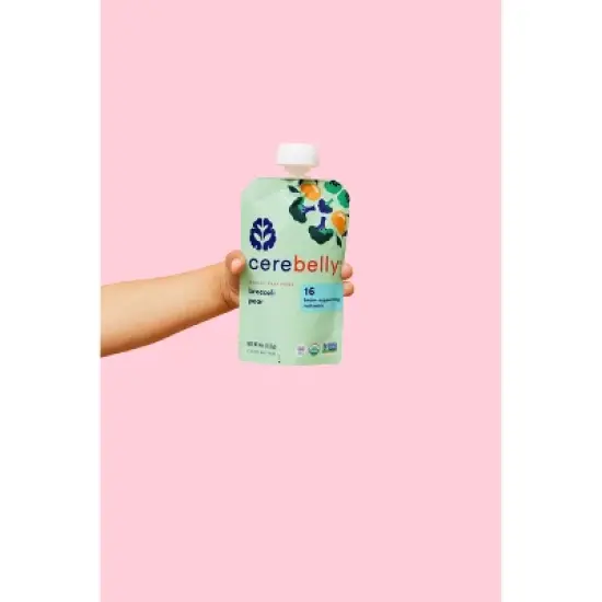 Cerebelly Organic Broccoli Pear Baby Food Pouch - 6pk/24oz image {3}