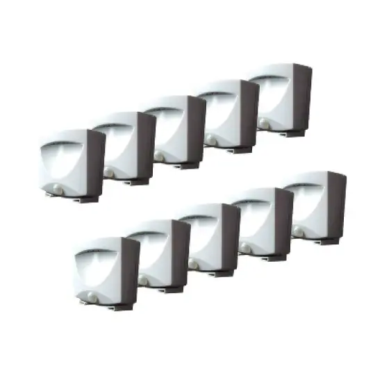 Maxsa Innovations Battery 10pk Powered MotionActivated Outdoor NightLight White: Weather-Resistant LED Lamp Posts image {2}