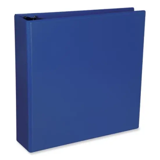 Universal Slant D-Ring View Binder, 3 Rings, 2" Capacity, 11 x 8.5, Navy Blue image {2}