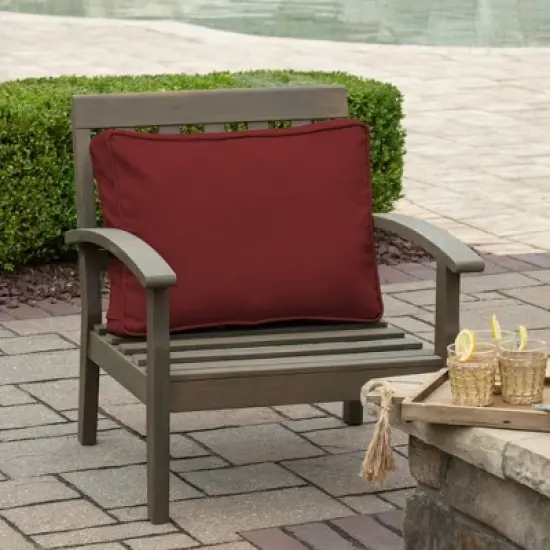 19" x 24" x 8" ProFoam Outdoor Plush Deep Seat Back Cushion Classic Red - Arden Selections image {1}