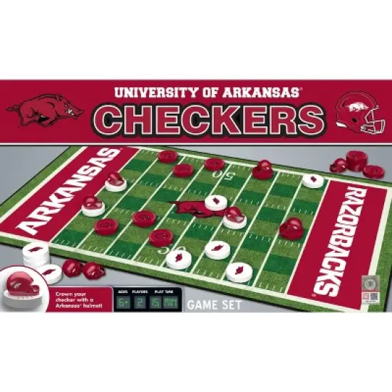 MasterPieces Officially licensed NCAA Arkansas Razorbacks Checkers Board Game for Families and Kids ages 6 and Up image {5}