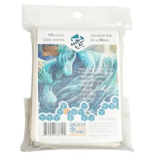 100 Standard Size Clear Protective Card Sleeves - 63 x 88mm image {1}