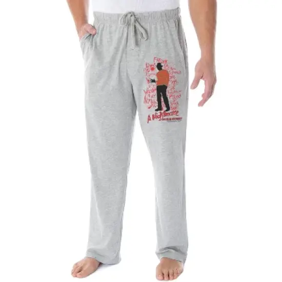 A Nightmare On Elm Street Men's Freddy Krueger Lounge Bottoms Pajama Pants Heather Grey image {3}