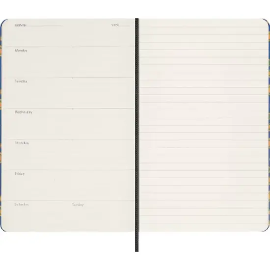 Moleskine Le Professional Large Undated H Box Planner Silk Blue: 2024 Adult Stationery with Elastic Closure & Pockets image {2}