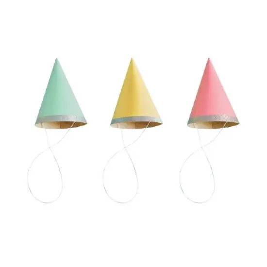 10ct 4" Glittered Party Hats Silver - Spritz&trade; image {3}