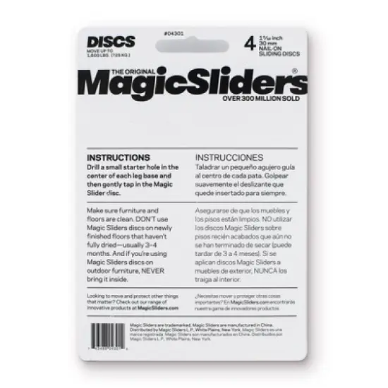 Magic Sliders 4pk 1.18'' Round Nail-On Adhesives image {1}
