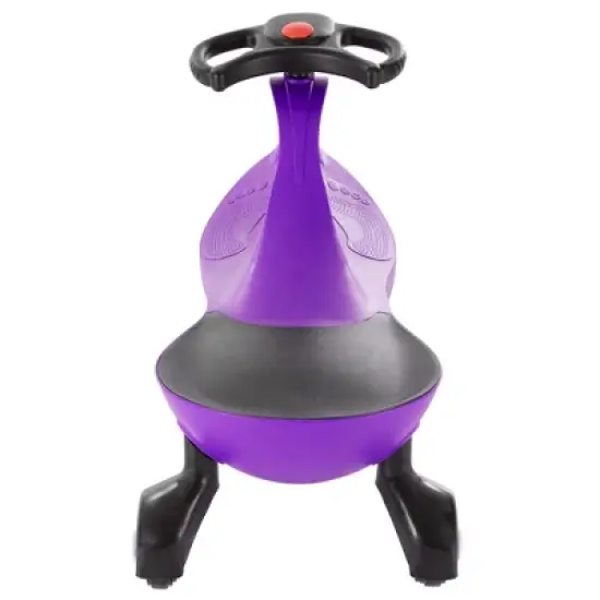 Toy Time Kid's Zig Zag Wiggle Car and Ride-On Scooter - Purple and Black image {1}