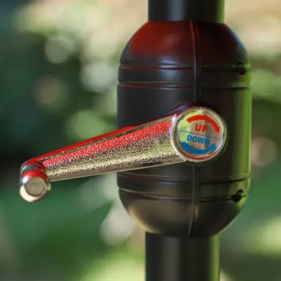 15' x 9' Rectangular Lit Outdoor Patio Market Umbrella with Extra Large Base and Sand Bags - Captiva Designs image {3}