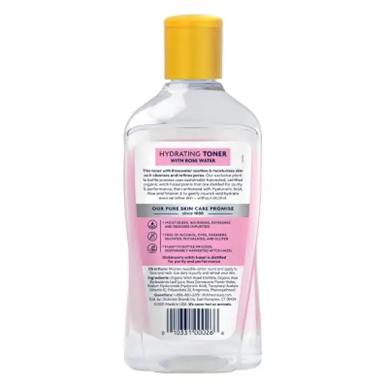 Dickinson's Enhanced Witch Hazel with Rosewater Alcohol-Free 98% Natural Formula Hydrating Toner - 16 fl oz image {1}