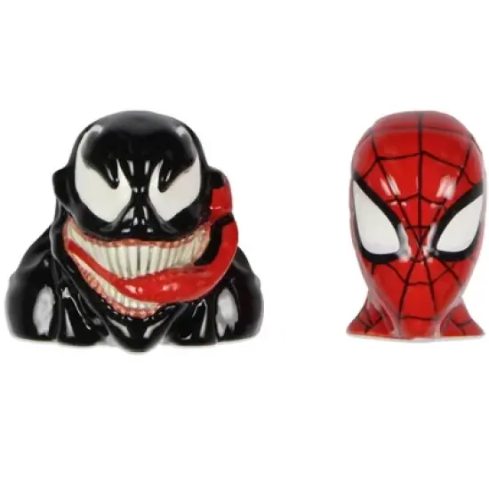 Marvel Comics Spider-Man and Venom Kitchen Ceramic Salt and Pepper Shakers image {1}
