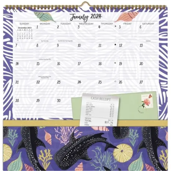 Lang 2024 Wall Calendar 12"x12" Flora & Fauna image {1}