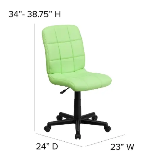 Flash Furniture Mid-Back Quilted Vinyl Swivel Task Office Chair image {3}