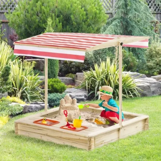 Dexmalle Covered Children Sand Playset Outdoor image {1}