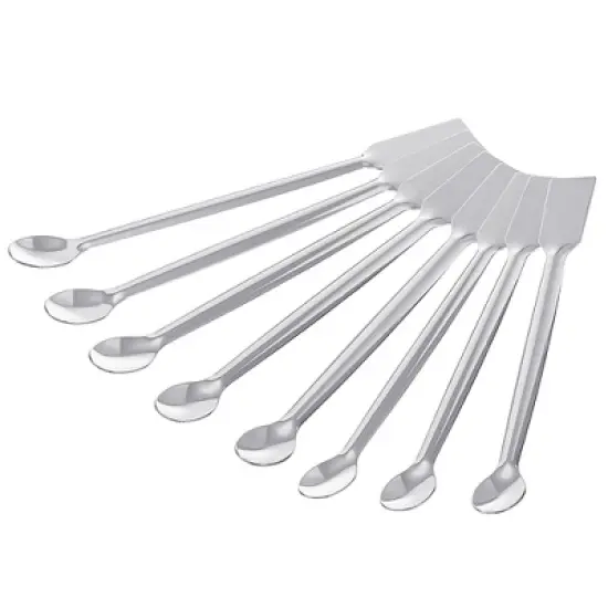 Unique Bargains 201 Stainless Steel Smooth Powders Sampling Micro Lab Spoons image {4}
