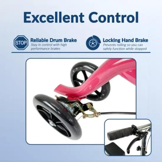 KneeRover Steerable Knee Scooter Pink image {4}