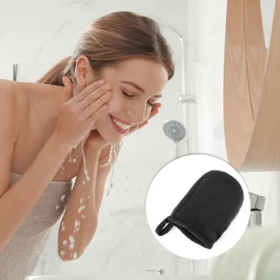 Unique Bargains Rectangular Glove Type Facial Sponges 3.94"x5.12" 1 Pc image {4}