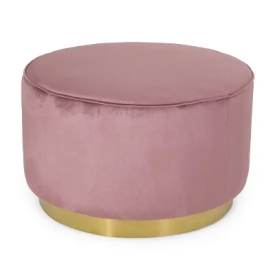Croton Modern Glam Velvet Swivel Ottoman - Christopher Knight Home image {5}