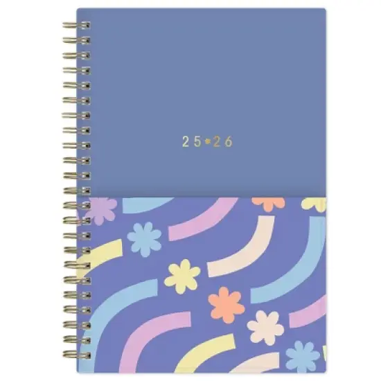 Blue Sky Brook Gossen Planner with Pocket 5"x8" Weekly/Monthly Wirebound (15 Month) Flower Flow Undated image {11}