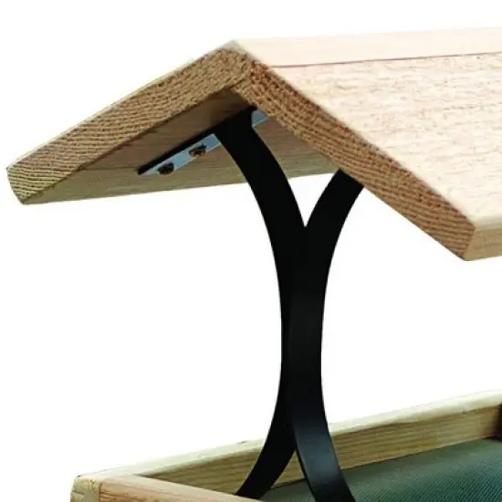 Woodlink 24373 Durable Outdoor Natural Cedar Inland Fly Through Bird Feeder with 2 Pound Mixed Seed Capacity for Backyard Birds, Brown image {1}