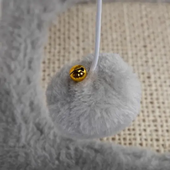 Lyngins Modern Double Level Cat Tree,Cat Tower Cat Condo Posts Kitty Pet Play House for Indoor,Gray image {4}