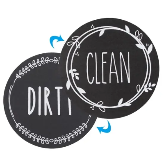Unique Bargains Dishwasher Double Sided Clean Dirty Sign Magnetic Indicator Magnet 3 Pcs image {3}