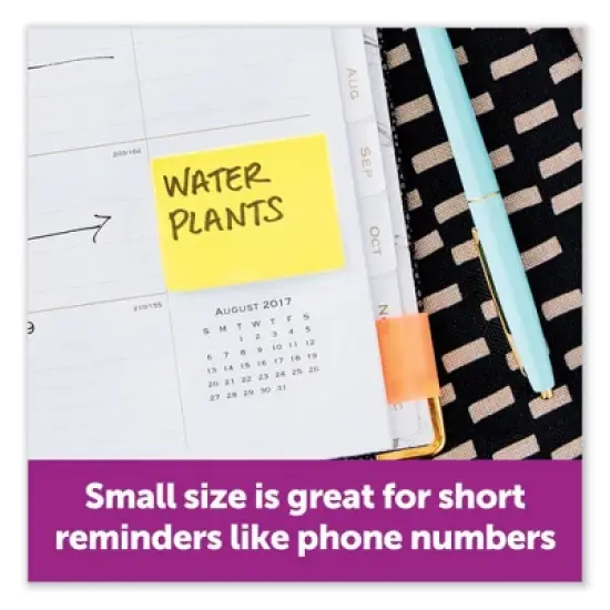 Post-it Notes Original Pads in Canary Yellow, Value Pack, 1.38" x 1.88", 100 Sheets/Pad, 24 Pads/Pack image {4}