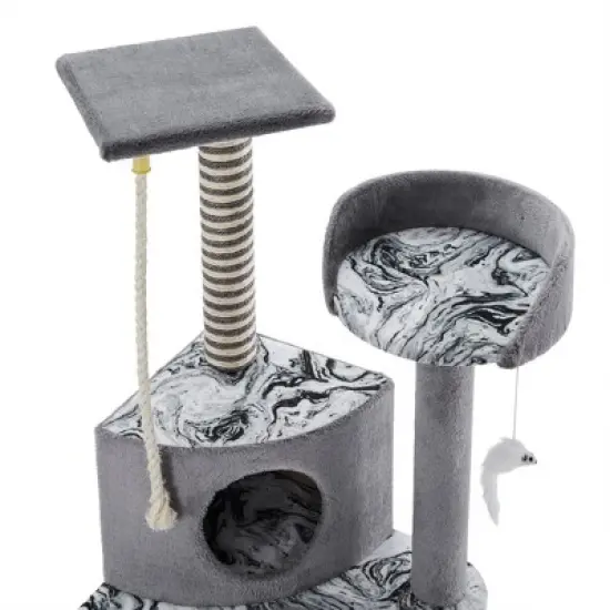 Sam's Pets Dazzle 47"  Cat Scratching Tree In Gray image {6}