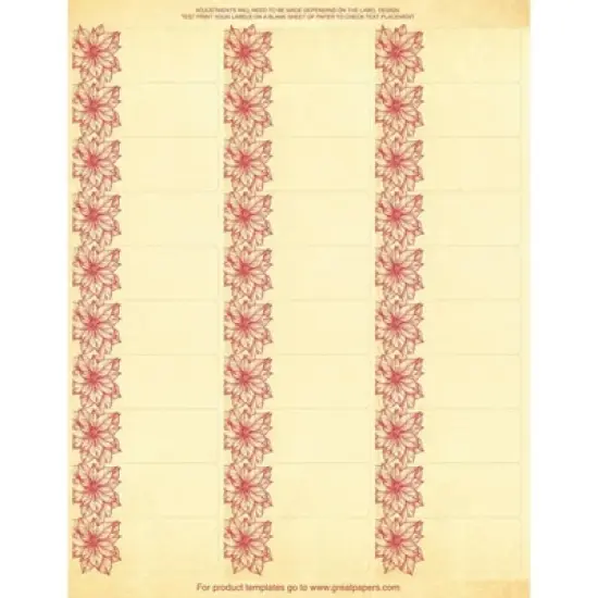 Poinsettia Foil Address Labels image {4}