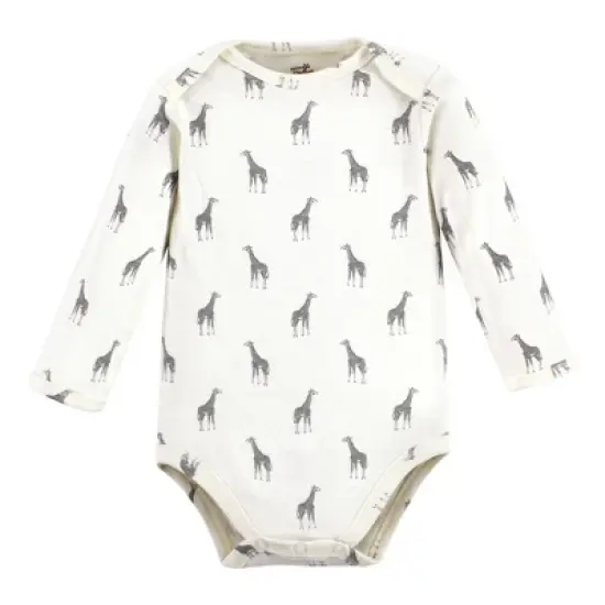 Touched by Nature Organic Cotton Long-Sleeve Bodysuits, Neutral Safari image {6}