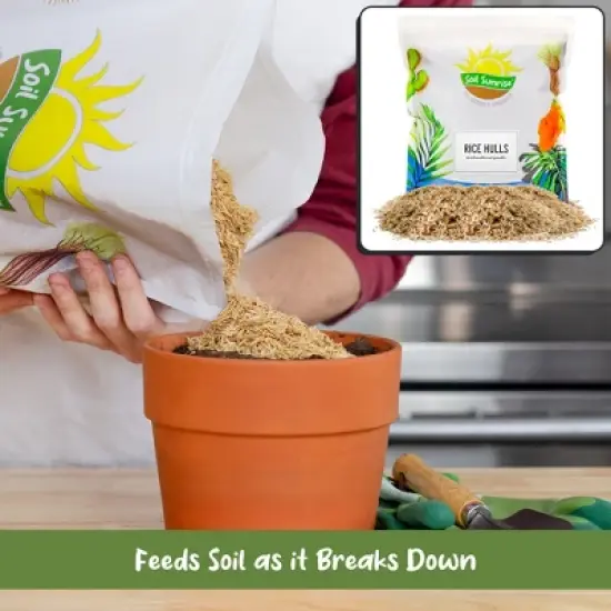 Soil Sunrise Horticultural Grade Rice Hulls; for House Plants and Chicken Bedding image {4}