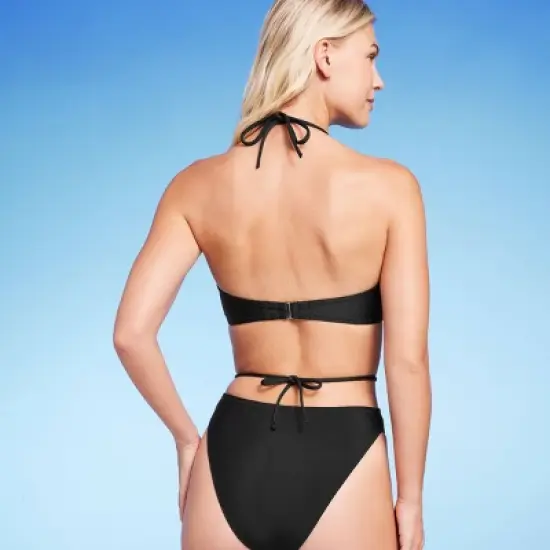 Women's Lightly Lined Ribbed Halter Bikini Top - Shade & Shore&trade; image {1}