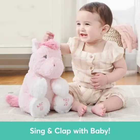 Baby GUND Alora the Unicorn Animated Plush, Singing Stuffed Animal Sensory Toy, Sings ABC Song and 123 Counting Song, Pink, 11&rdquo; image {3}