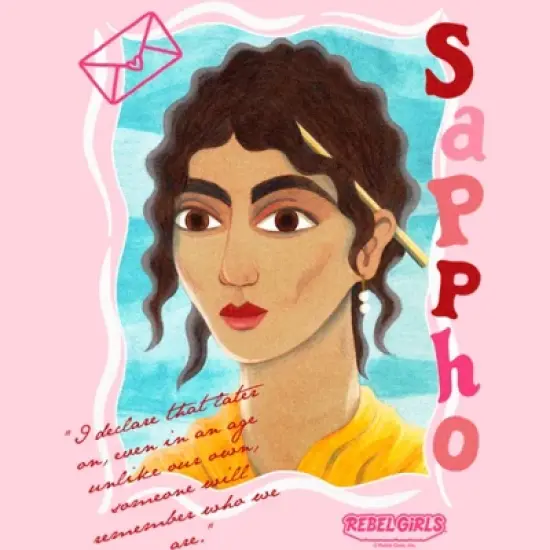 Junior's Rebel Girls Sappho Quote T-Shirt image {1}